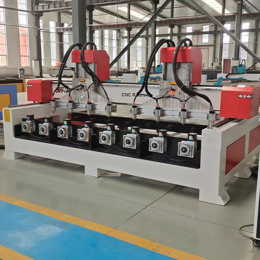 二拖八多頭多旋轉多功能雕刻機